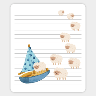 Ship shipping sheep Sticker